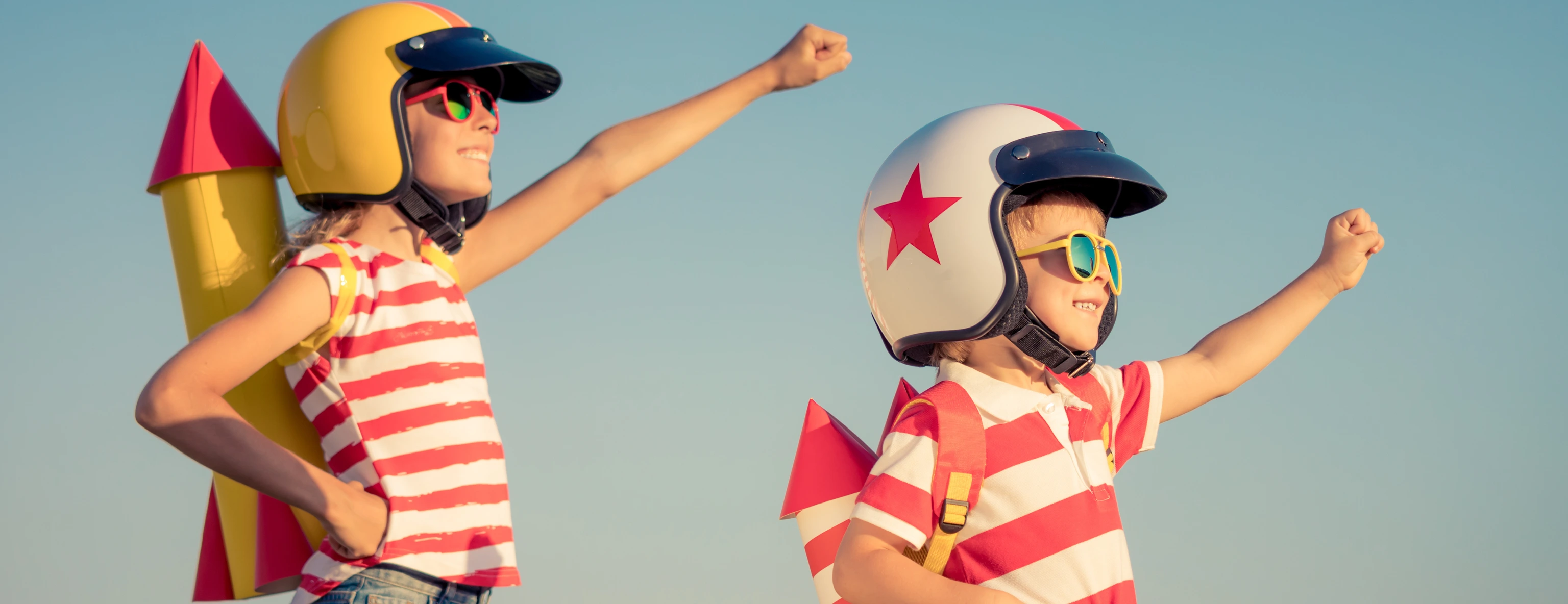 Happy children playing outdoor in summer