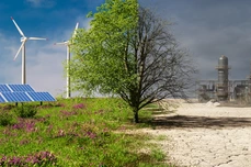 Klimawandel, industrielle Verschmutzung, Natur