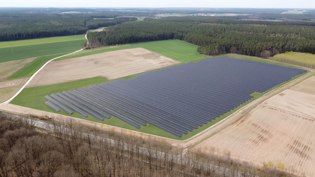 Wind farm aerial shot