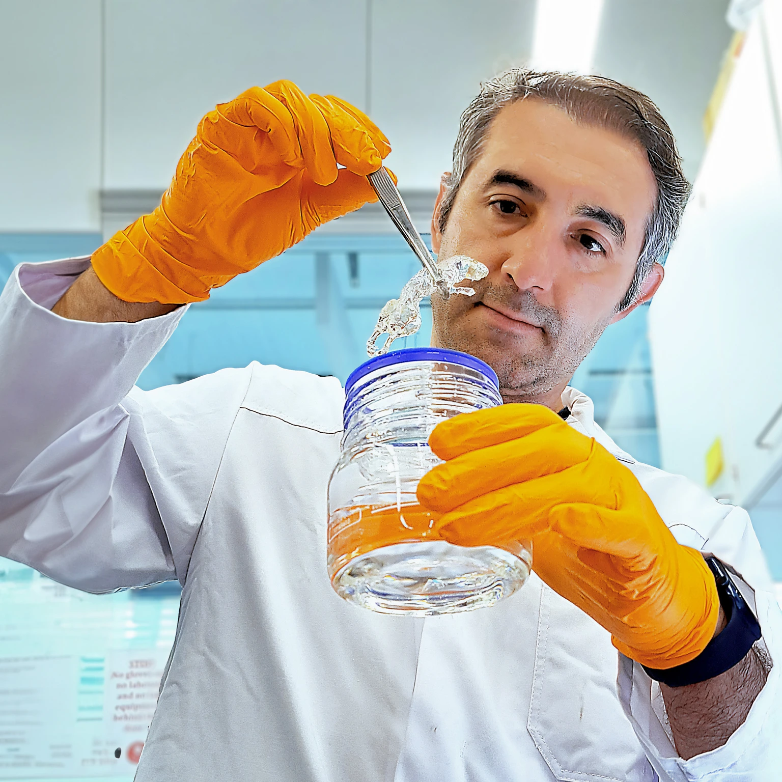 Ali Ertürk with transparent mouse