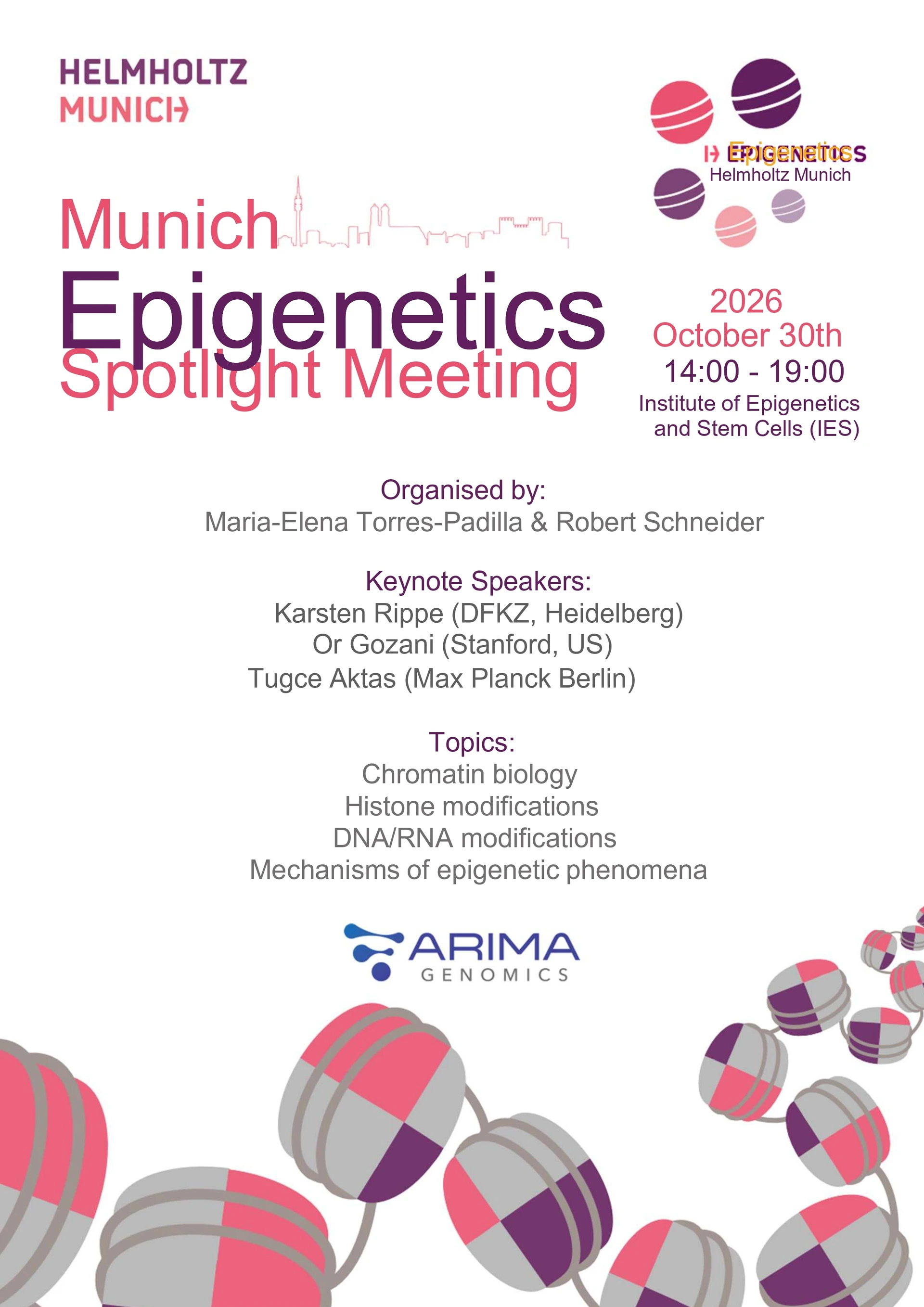 Poster advertising Epigenetics Spotlight event in 2026.