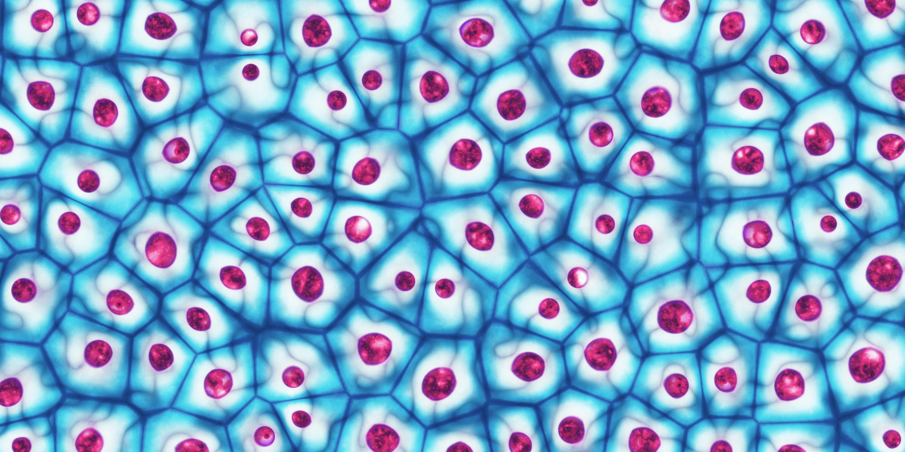 Embryonic stem cells colony under a microscope 3D illustration