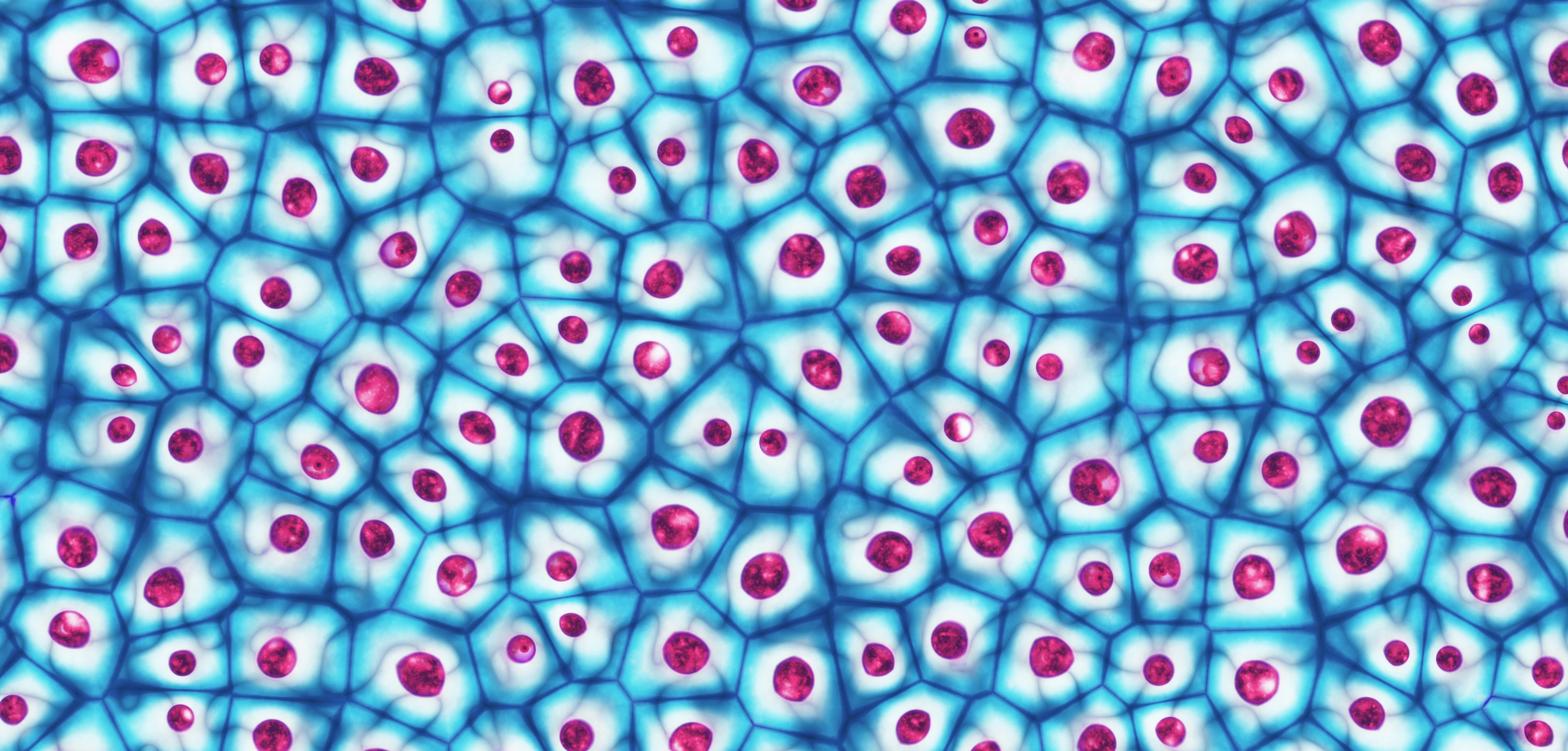 Embryonic stem cells colony under a microscope 3D illustration