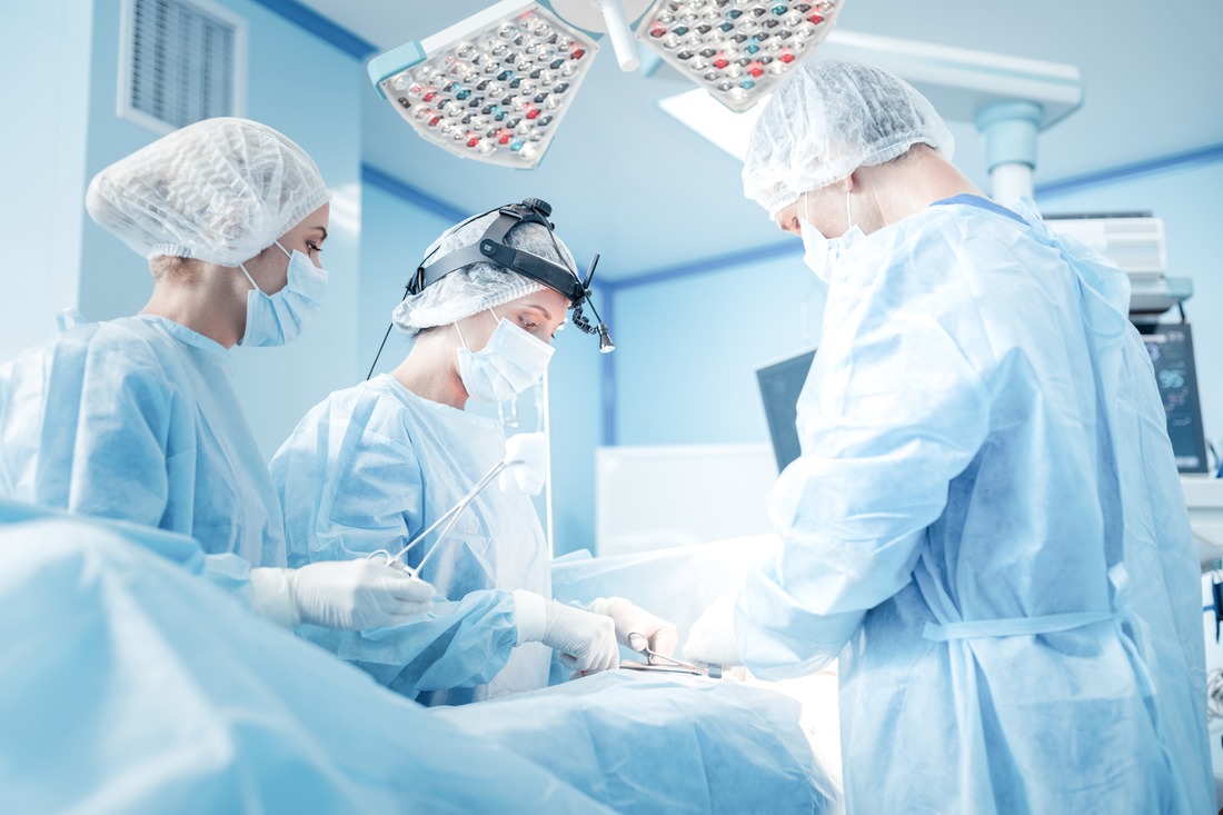 Professional intelligent surgeons saving patients life