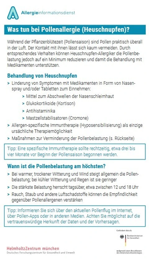 Was tun bei Heuschnupfen?