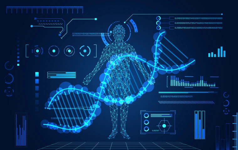 Abstract human hologram