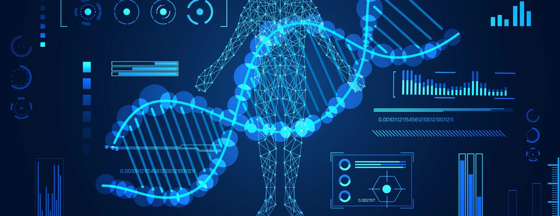 Abstract human hologram