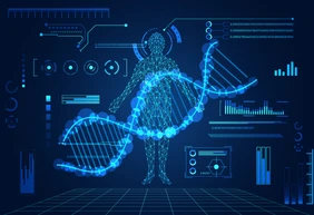 Abstract human hologram