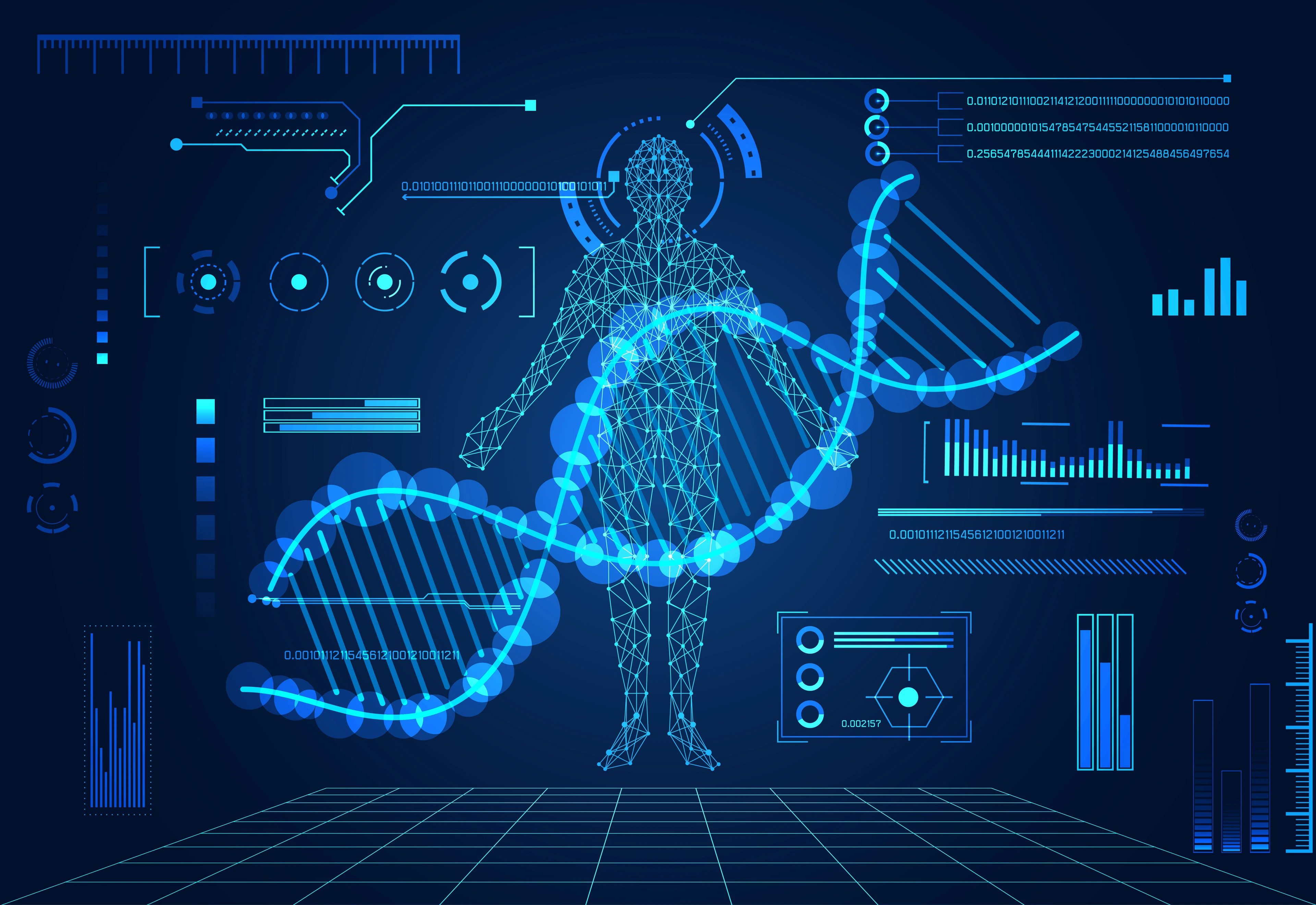 Abstract human hologram