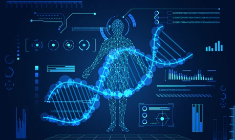 Abstract human hologram