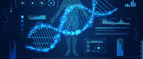 Abstract human hologram