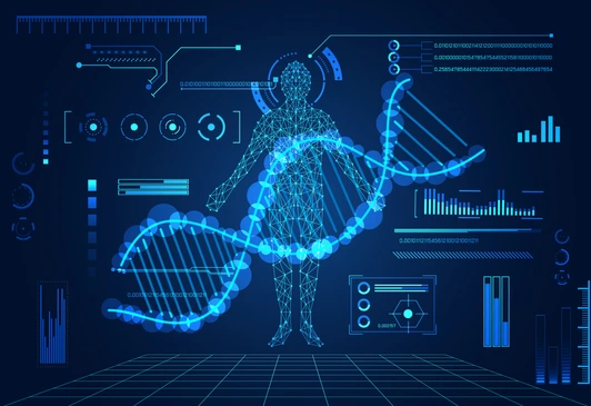 Abstract human hologram