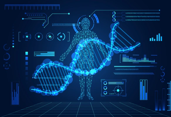 Abstract human hologram