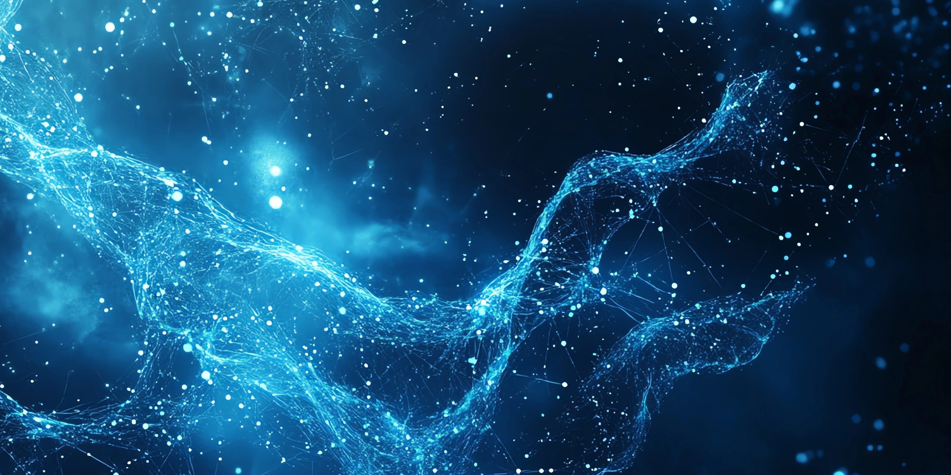 Abstract blue tech background with DNA strands