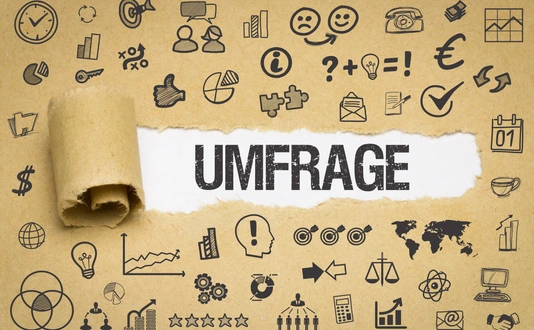 Umfrage / Papier mit Symbole