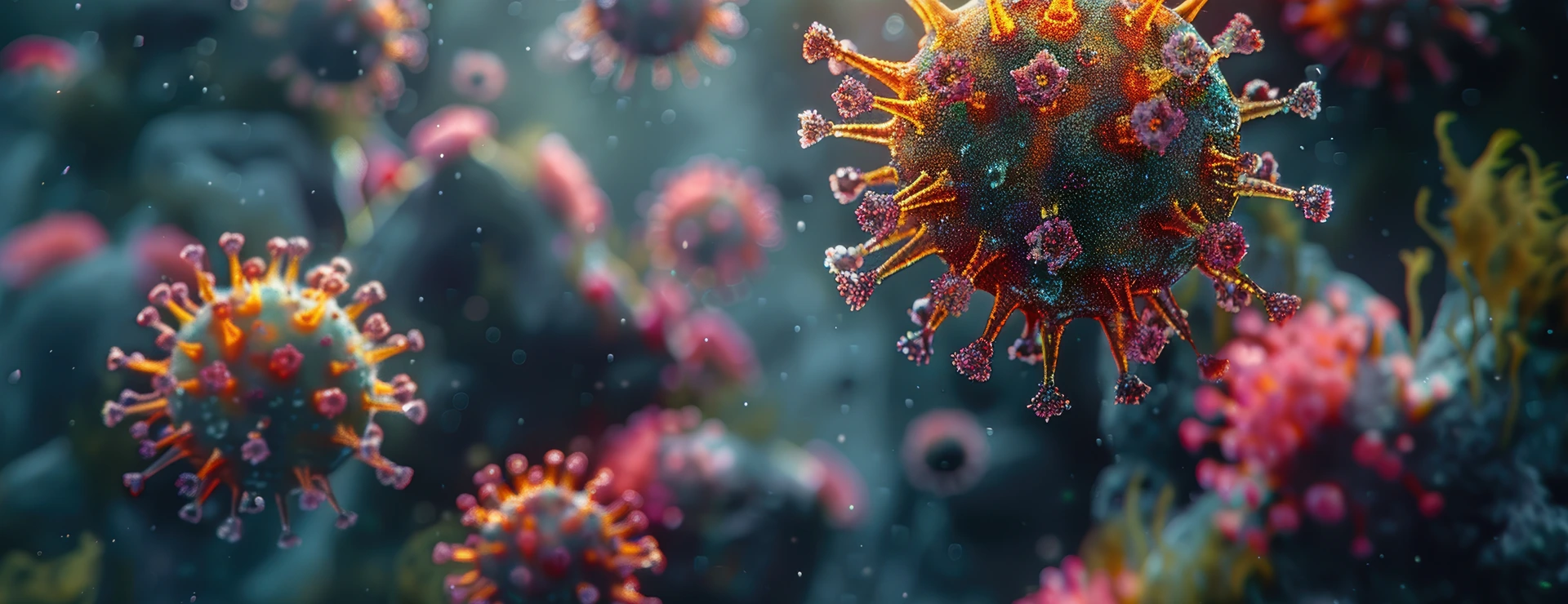 Microscopic View of Coronavirus