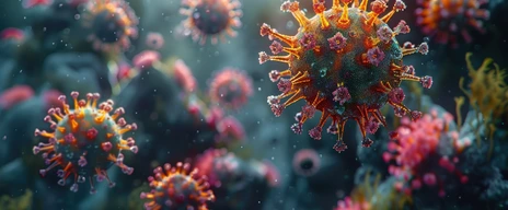 Microscopic View of Coronavirus