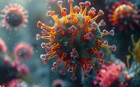Microscopic View of Coronavirus