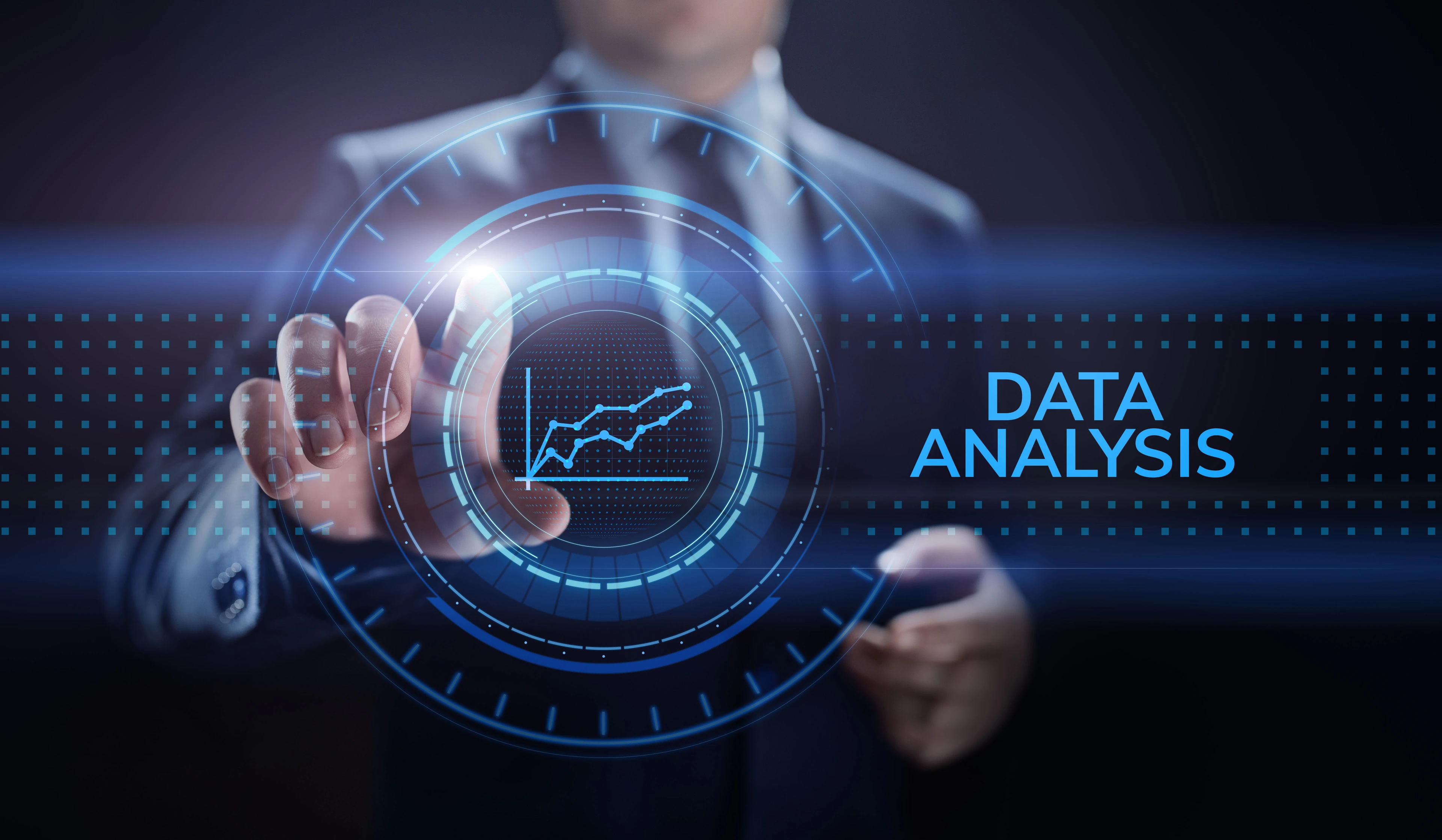 Data analysis business intelligence analytics internet technology concept.