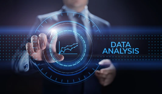 Data analysis business intelligence analytics internet technology concept.