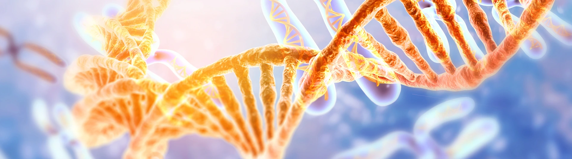 DNA strands on Scientific background