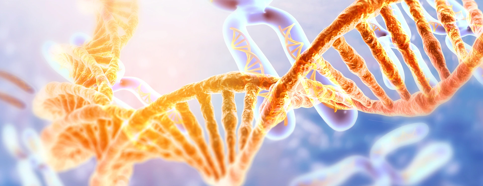 DNA strands on Scientific background