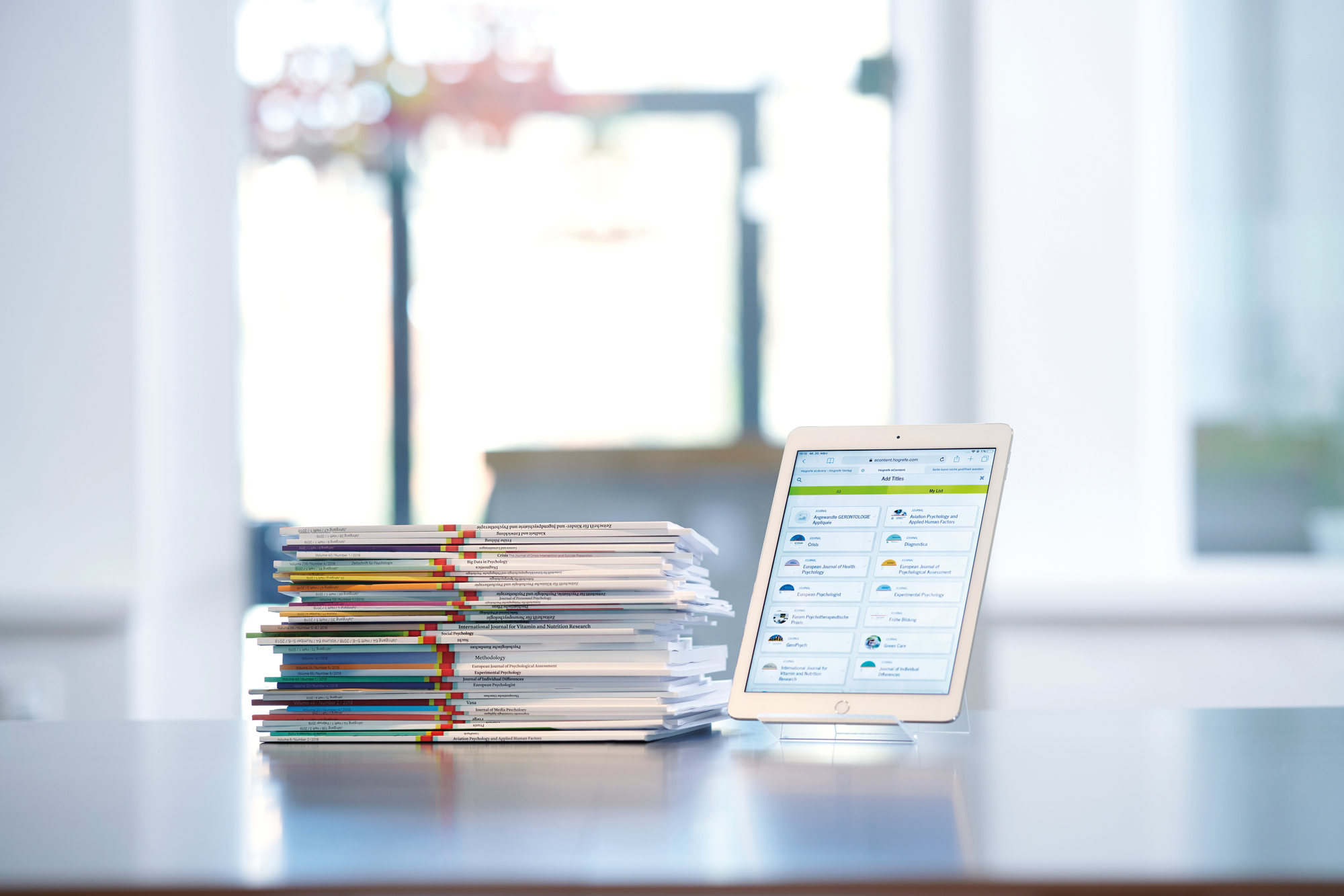 Hogrefe journals - tablet