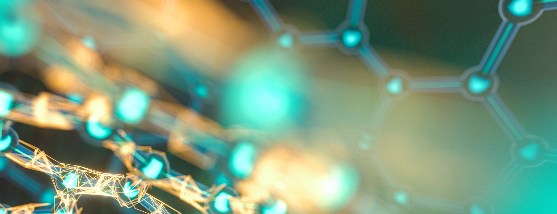 Cells and biological chain,molecules and abstract conception,3d rendering. Computer digital drawing.