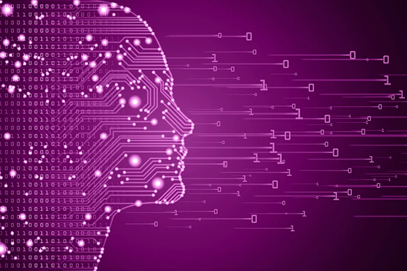 Big data and artificial intelligence concept.