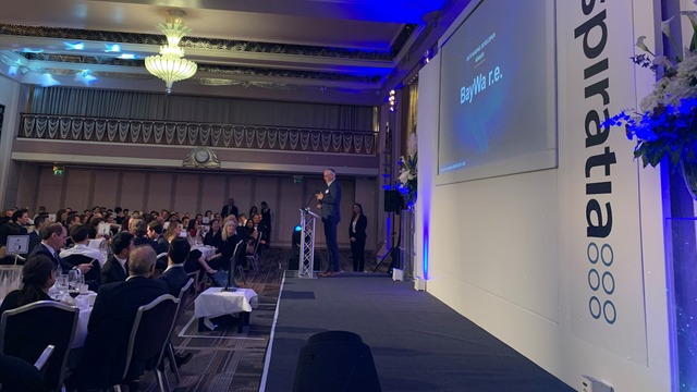 someone talking at the inspiratia award event
