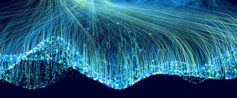 Data funnel abstract technology background