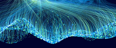 Data funnel abstract technology background