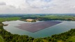 floating solar plant Uivermeertjes drone view