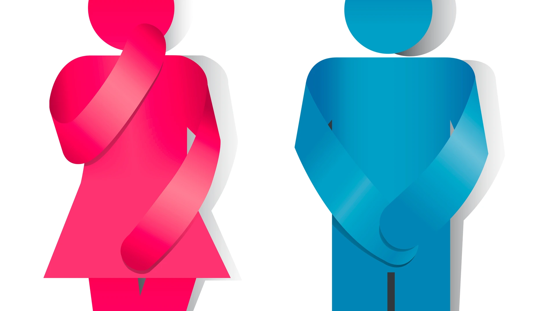 Symbole für Mann und Frau für die Toilette