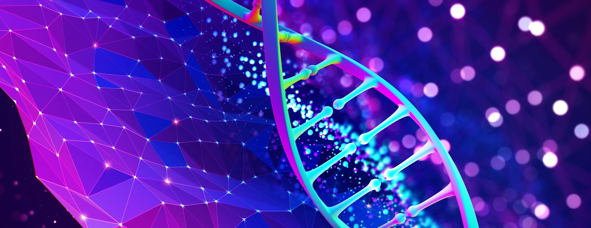 DNA helix 3D illustration