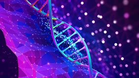 DNA helix 3D illustration