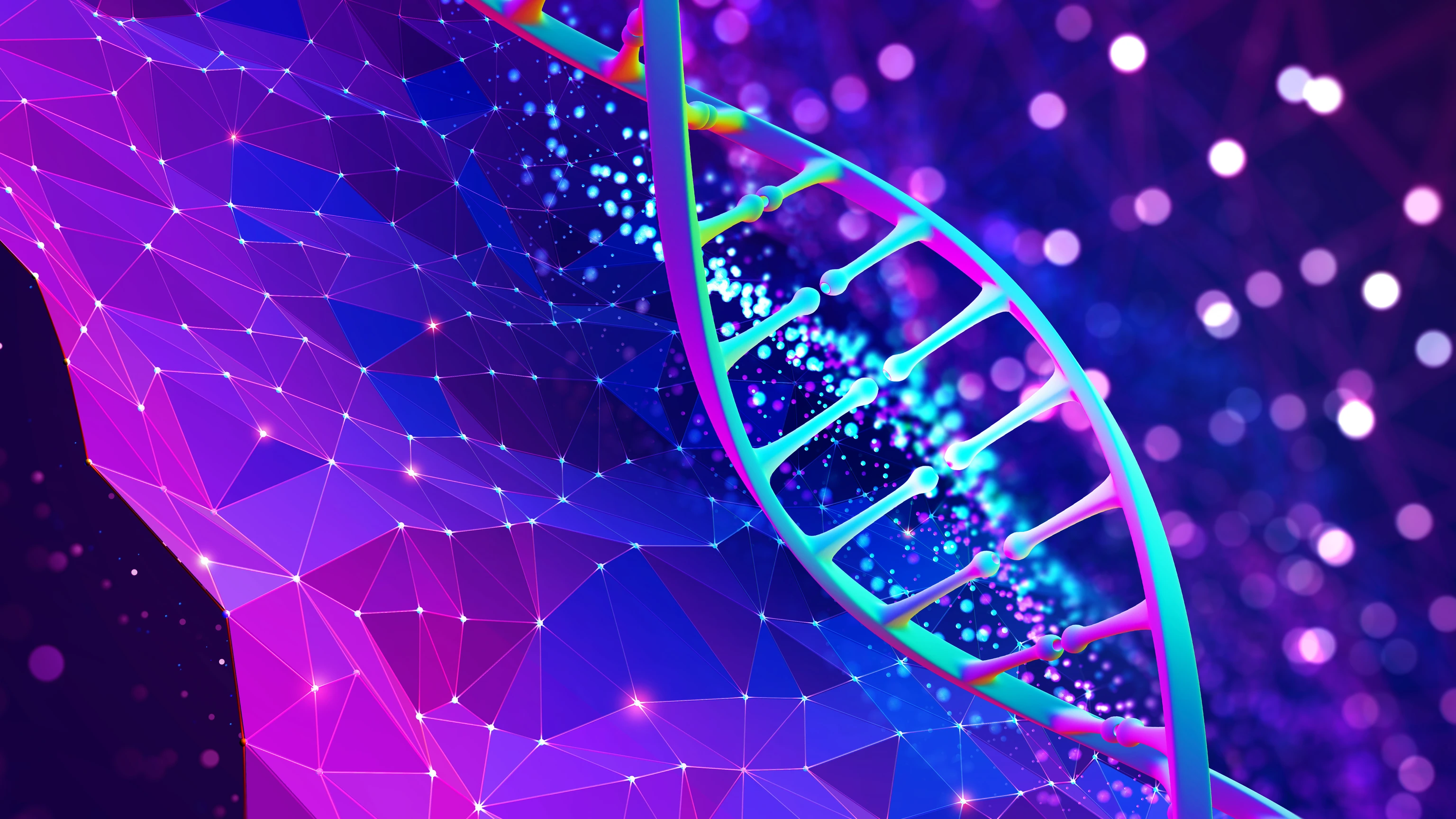 DNA helix 3D illustration