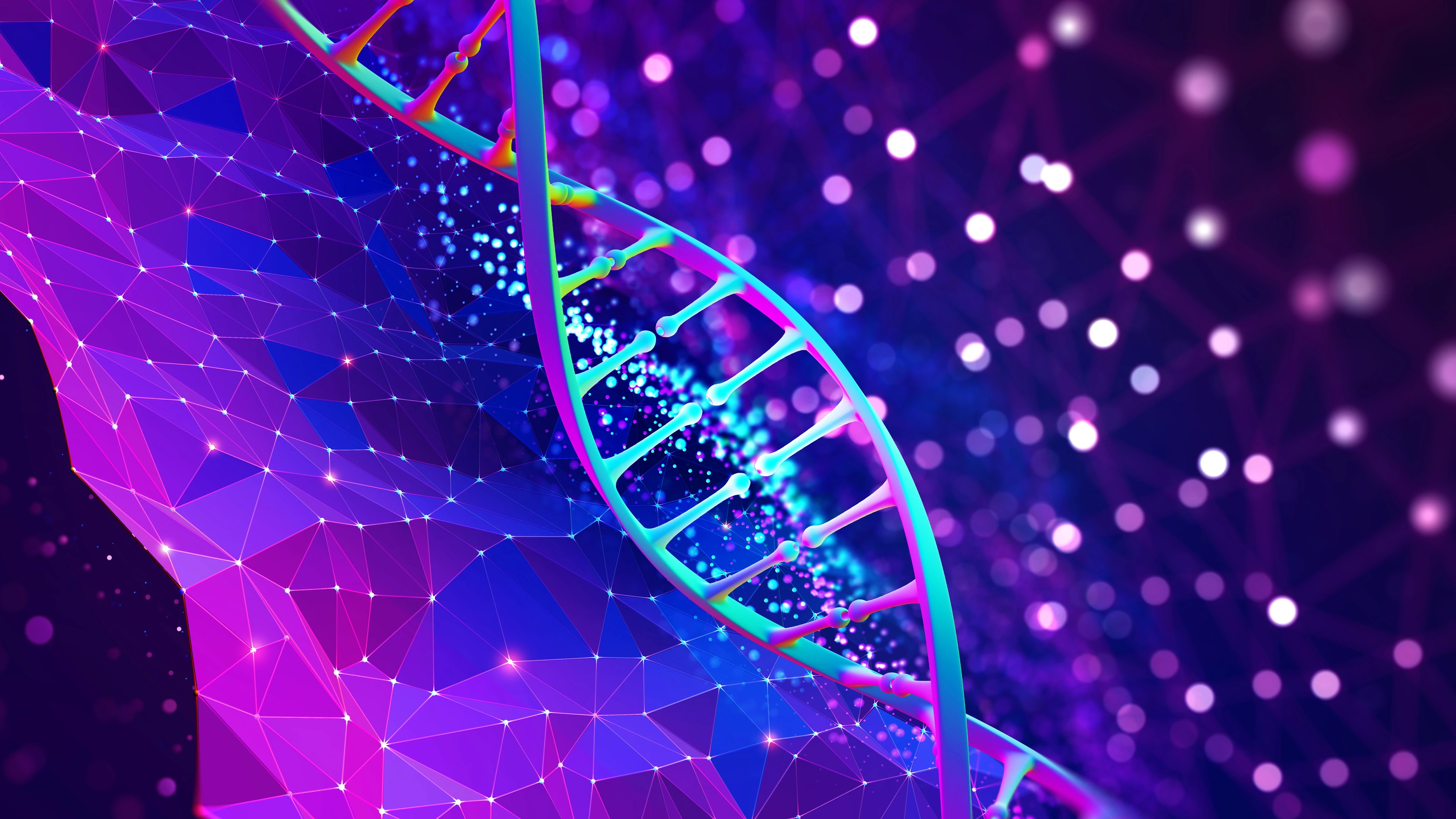 DNA helix 3D illustration