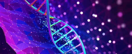 DNA helix 3D illustration