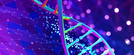 DNA helix 3D illustration