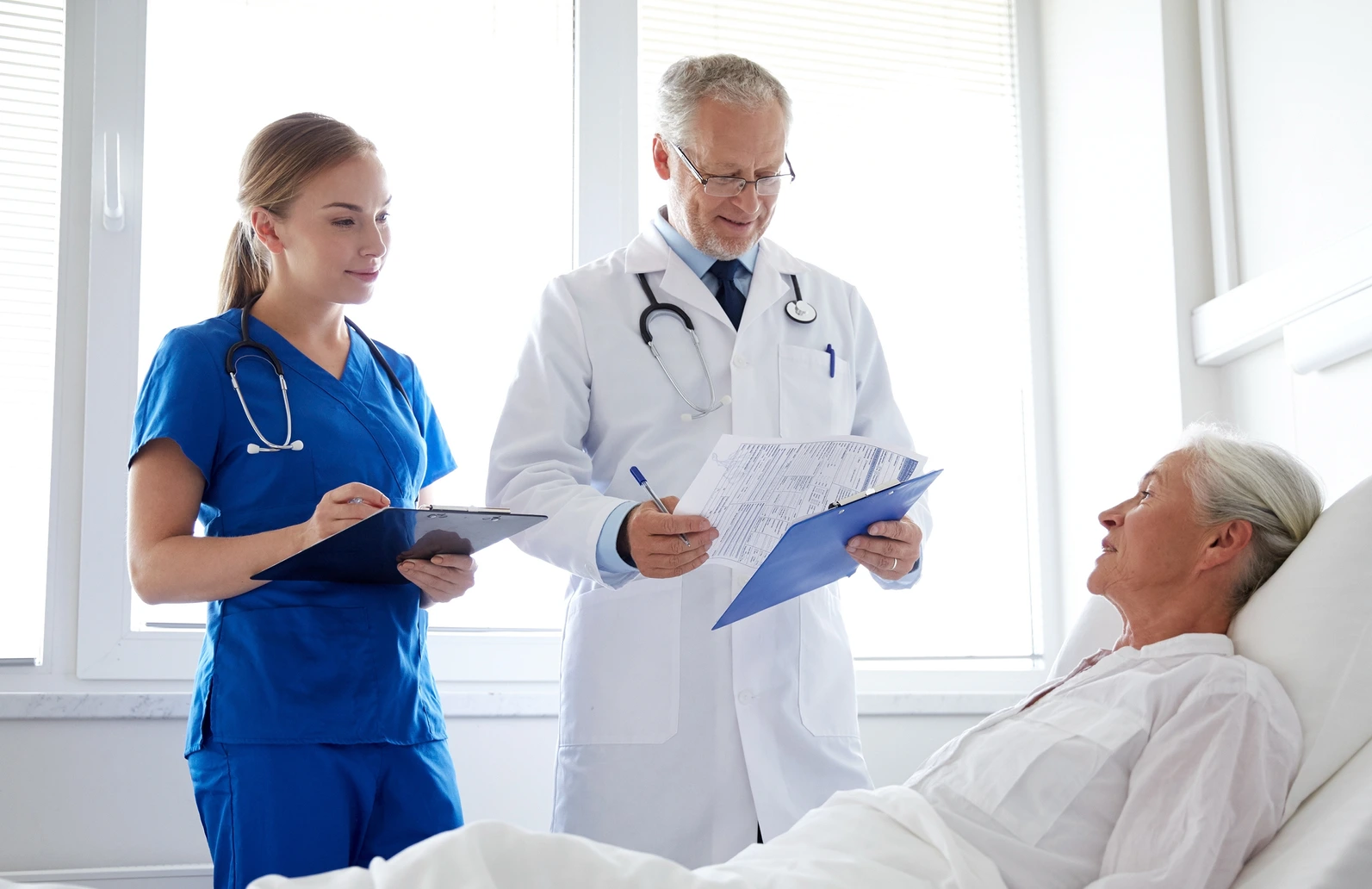 Visite im Krankenhaus