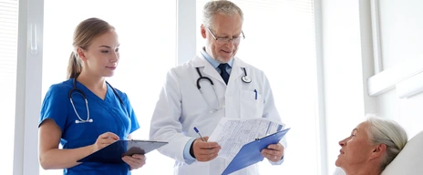 Visite im Krankenhaus