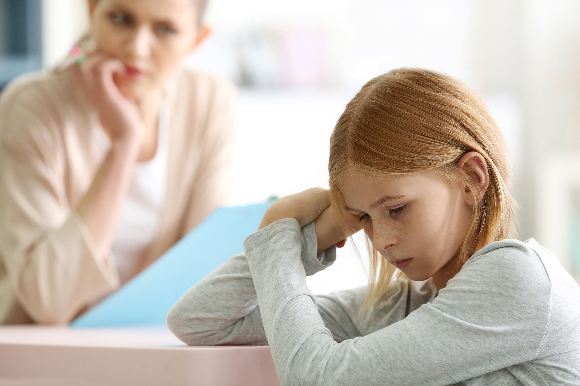 Sad,Teenager,Girl,In,Child,Psychologist's,Office