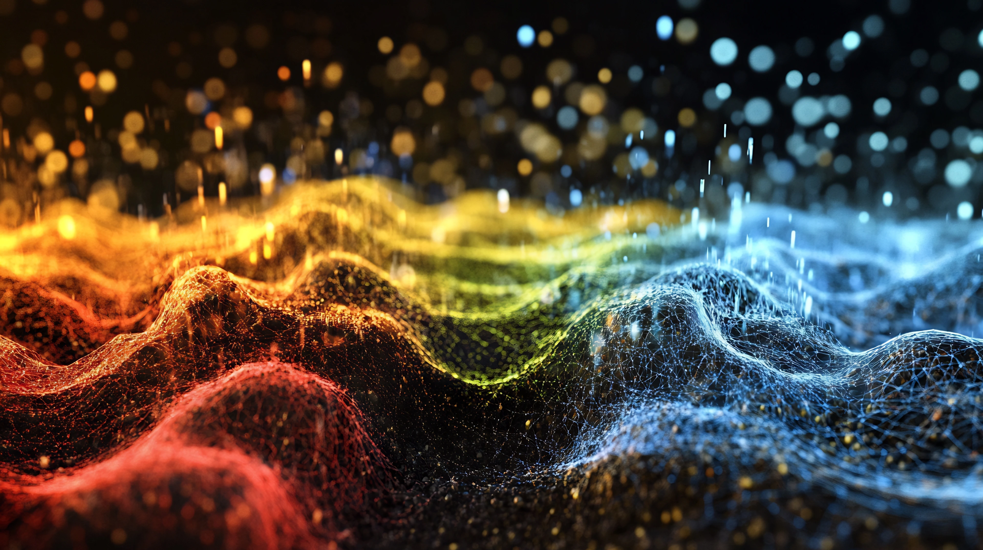 Glowing nutrient cycles visualized flowing particles in soil and water