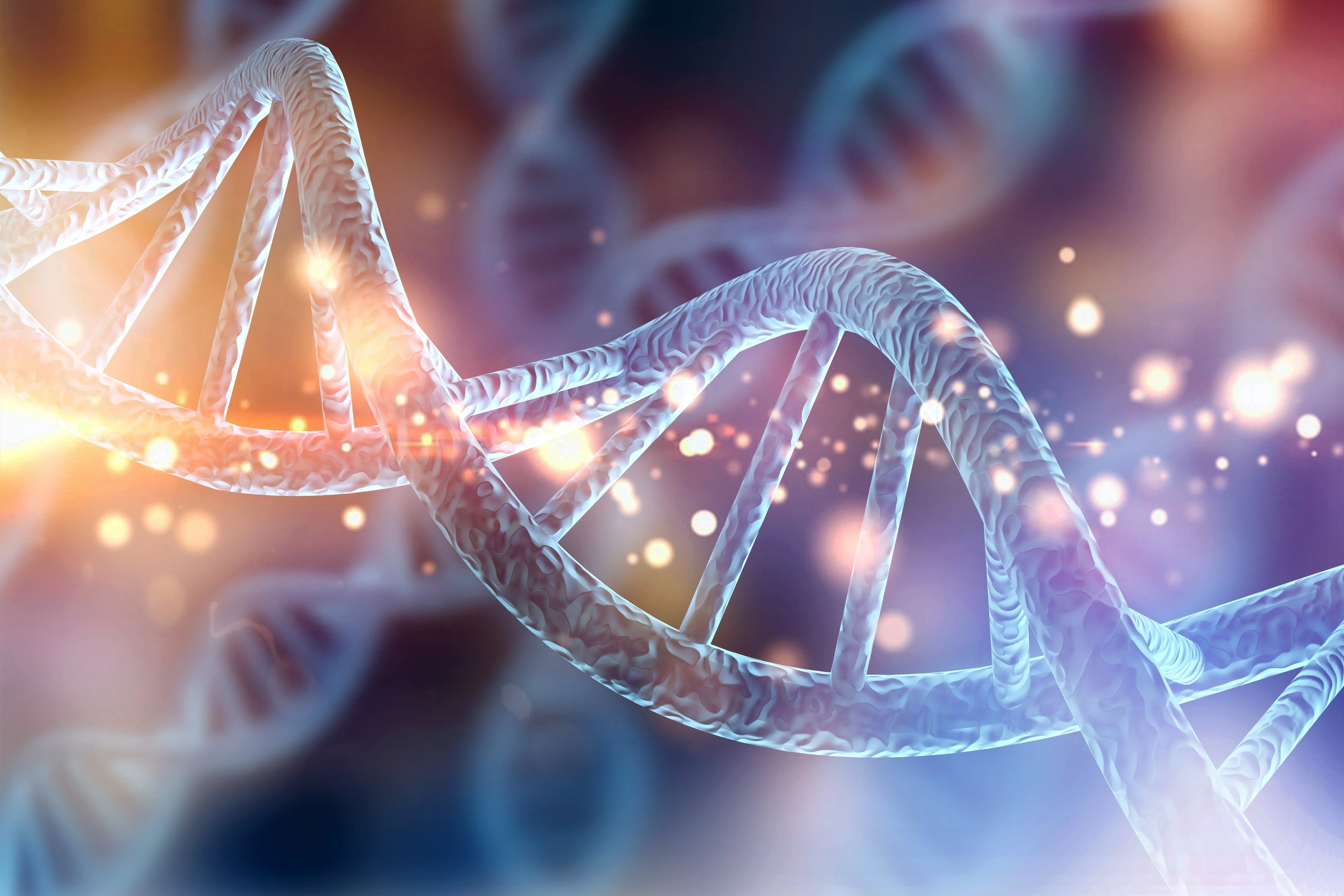 DNA Helix 3d Rendering