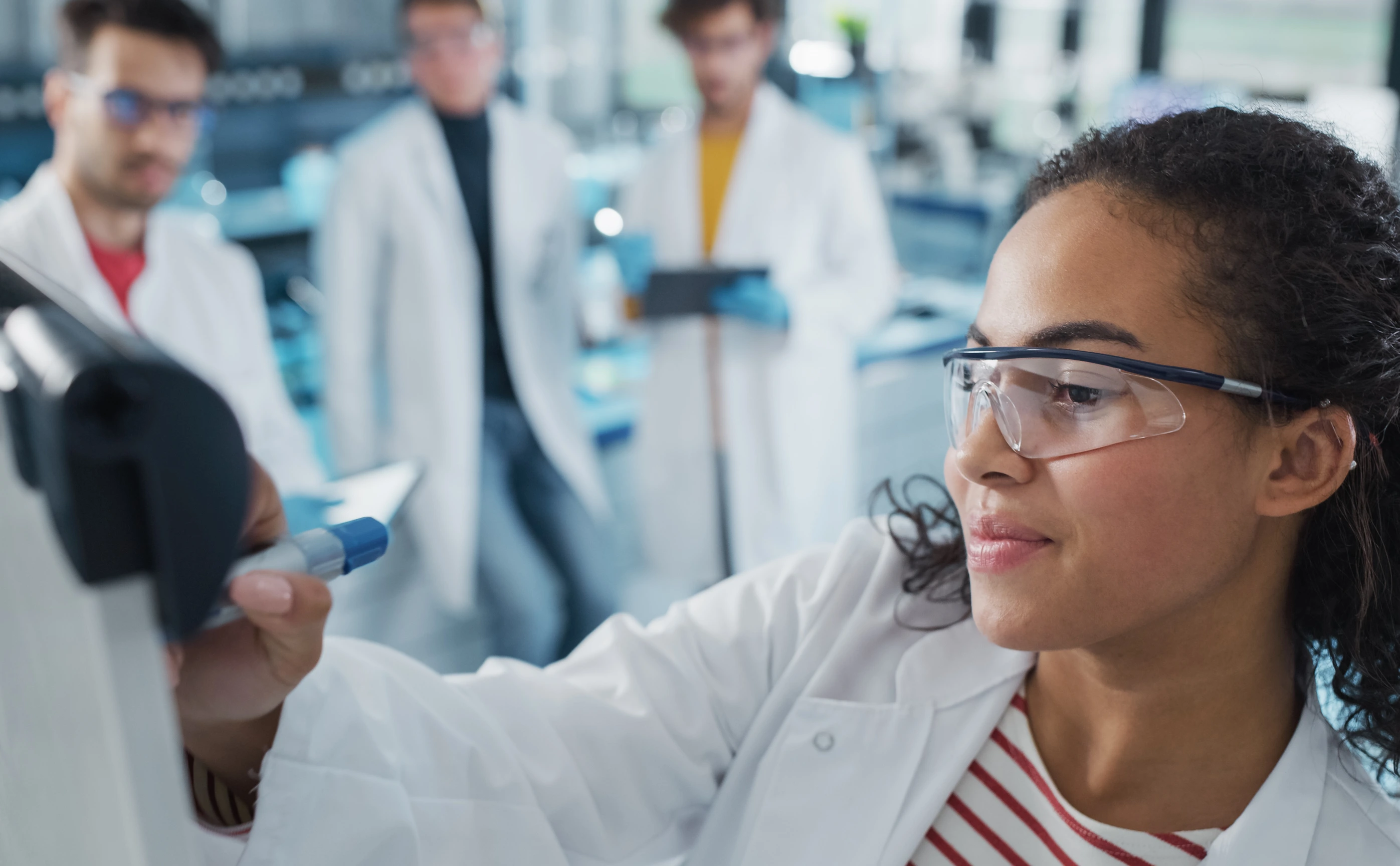 Researchers in the lab.