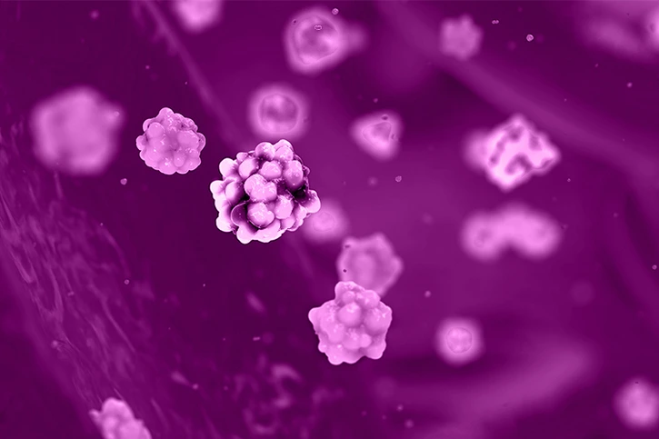 Glucose and insulin molecules in the blood