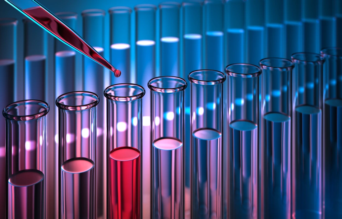 Reagenzgläser mit Pipette