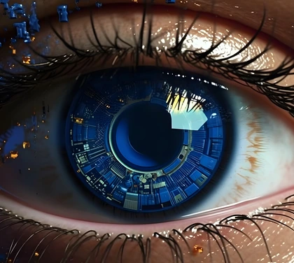 Auge mit Bionik-Technologie