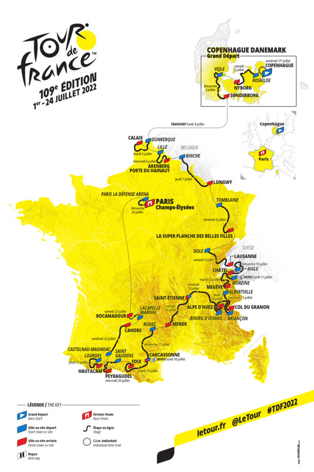 Tour de France Map
